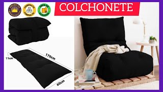 Futon Colchonete Dobrável De Espuma Solteiro Preto [upl. by Astrahan92]