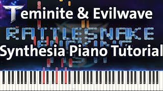 Teminite amp Evilwave  Rattlesnake Synthesia Piano Tutorial [upl. by Norrek]