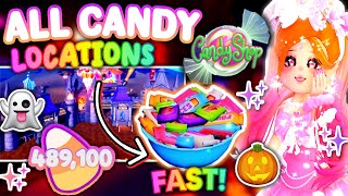 How To Get CANDY FAST ALL Candy Bowl Locations 🍬 in Royale High Halloween Update 🏰 Roblox [upl. by Notneuq]