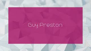 Guy Preston  appearance [upl. by Maria829]