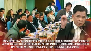 House Resumes Hearing on Misuse of Municipal Funds in Silang Cavite [upl. by Reamonn81]