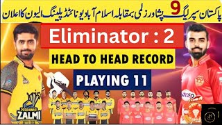 PSL2024 Eliminator2 Peshawar Vs Islamabad Both Teams Playing 11S [upl. by Lithea]