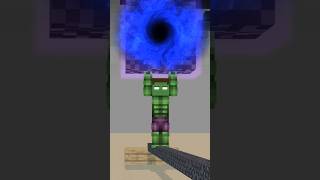 HulkBrine Lifts a Black Hole Bedrock minecraft shorts herobrine [upl. by Adran]