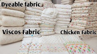 DYEABLE WORK FABRIC MANUFACTURER IN SURAT VISCOS FABRIC WHOLESALER IN SURATCHIKAN WORK FABRIC [upl. by Acinet]