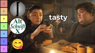 🥞🦐Ranking ASOIAF Food THE FINAL COURSE with AltSchwiftX 🥑🥕 [upl. by Nodnol]