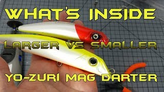 WHATS INSIDE Lure Autopsy and comparison The New Larger Yozuri Mag Darter 165F [upl. by Mart536]