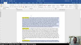 Indenting text and paragraphs in Microsoft Word [upl. by Ardehs803]