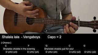 Shalala Lala  Vengaboys Ukulele Tutorial 3 Chords only with Lyrics [upl. by Aohsoj]