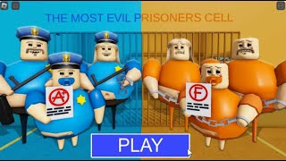 PRISONER BARRY vs POLICE BARRY SCARY OBBY roblox escape gaming [upl. by Ayerdna]