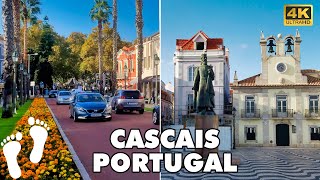 CASCAIS Portugal 🇵🇹  Beautiful Town near Lisbon Walking Tour 🏖️🚶 4K UHD [upl. by Kulsrud]