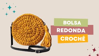 Bolsa Redonda de crochê  Emenda invisível [upl. by Nahtanaoj933]