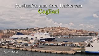 Cagliari  Auslaufen aus dem Hafen [upl. by Isabelle]