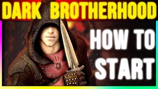 Skyrim Special Edition How To Start Dark Brotherhood Walkthrough Quest Remastered Gameplay [upl. by Bigg874]