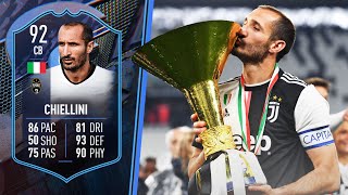 THE COMPLETE DEFENDER 💪🇮🇹 92 FUT Captains Giorgio Chiellini Player Review FIFA 22 Ultimate Team [upl. by Foote]