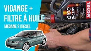 Vidange et changement du filtre à huile MEGANE 2 15 DCI 🛢 [upl. by Rausch]