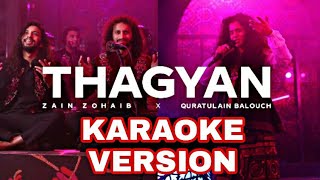 Thagiyan Karaoke instrument version and lyrics on screen Zain amp zohabQuratullain baloch [upl. by Lonnard338]