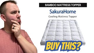 Bamboo Mattress Topper Review  SakuraHome Mattress Topper  Best Mattress Topper On Amazon [upl. by Nhguaved]