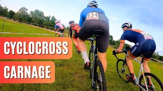 CYCLOCROSS RACE Crashes Battles amp Slides [upl. by Atnohs]