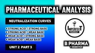 Neutralization Curves  Titration Curve  Types Of Acid Base Titration  Pharmaceutical Analysis [upl. by Drallim243]