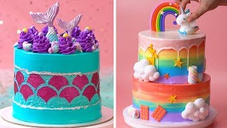 How To Make Cake For Your Coolest Family Members  Yummy Birthday Cake Hacks  So Yummy [upl. by Ogilvy667]