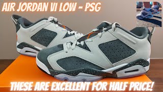 Air Jordan 6 Low PSG  Great Materials Great Price [upl. by Pepi]