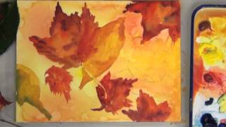 How to Paint Fall Leaves With Watercolor Fast and Loose [upl. by Ellison]