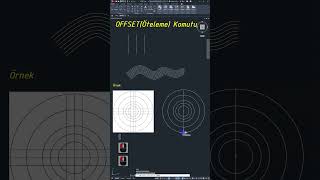 AutoCAD Düzenleme Komutları OFFSET Komutu 3 autocad [upl. by Eelarual732]