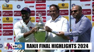 Mumbai vs Vidharbha Ranji Final Highlights  Ranji Trophy 2024 Final Highlights [upl. by Osher]