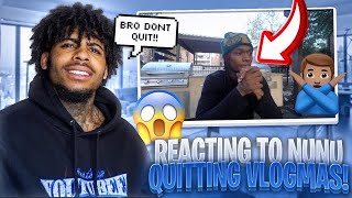 REACTING TO NUNU QUITTING VLOGMAS😱😳Bro dont quit‼️ [upl. by Symer]