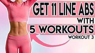 GET 11 LINE ABS in 5 WORKOUTS 🔥  Intense 5 minute Abs  Workout 3 [upl. by Idroj]