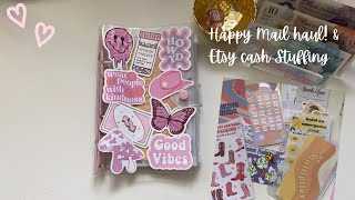 ETSY CASH STUFFING AND ETSY HAPPY MAIL HAUL NEW SAVINGS CHALLENGES [upl. by Ringler]