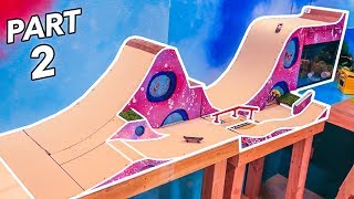 FINGERBOARD MEGA RAMP SKATEPARK CONSTRUCTION PT2 [upl. by Evvy]