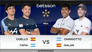 🔥 Full Match  CoelloTapia vs ChingottoGalán  FINAL Masculina Madrid Premier Padel P1 2024 🚀 [upl. by Tevlev68]