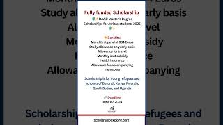 Fully funded DAAD scholarship for african students for Masters degree program in Germany [upl. by Atinal]