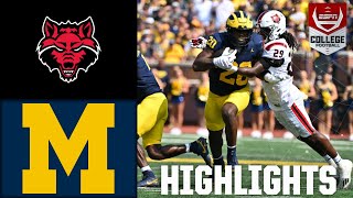 Arkansas State Red Wolves vs Michigan Wolverines  Full Game Highlights  ESPN College Football [upl. by Gisela]