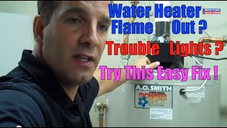 Water Heater Flame Gas Short Cycle Ignitor Sensor Troubleshoot Repair AO Smith Ignitergeofatboy [upl. by Mallis298]