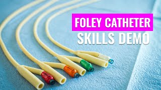 Foley Catheter Sizes and indication  RN skills demo [upl. by Petronille]