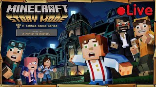 Minecraft Story Mode  A Portal To Mystery  🔴 Live [upl. by Ayekim]