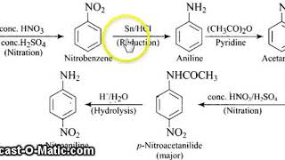 Benzene to p nitroaniline [upl. by Nrehtac620]