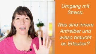 Umgang mit Stress  Was sind innere Antreiber und wieso braucht es Erlauber Transaktionsanalyse [upl. by Poore]