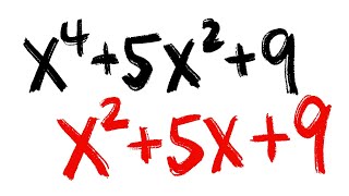 algebra tutorial factoring a quartic trinomial vs a quadratic trinomials [upl. by Ferren]