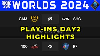 GAM vs SHG  100T vs R7 Worlds 2024 PlayIns Day 2 [upl. by Atina]