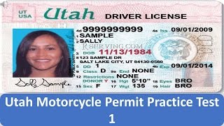 Utah Motorcycle Permit Practice Test 1 [upl. by Calvin]