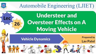 L 26 Understeer and Oversteer Effects on A Moving Vehicle  Vehicle Dynamics  Automobile [upl. by Nibla169]