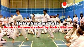 Heian Sandan Kata Bunkai demonstrated by Naka Shihan [upl. by Iderf]