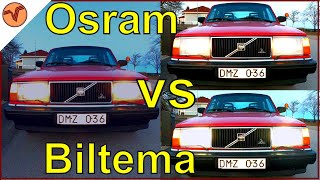 Testar LED Konvertering  Osram LEDriving vs Biltema H4 LED [upl. by Nnyladnarb]