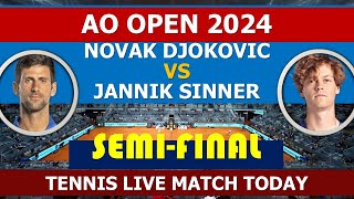 Novak Djokovic v Jannik Sinner  Australian open 2024 [upl. by Einalam]