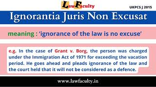 Ignorantia Juris Non Excusat  Legal Maxims  Judiciary  Law Entrance Exam  CLAT  lawfacultyin [upl. by Anir]