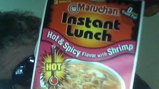 I review Maruchans Hot amp Spicy Shrimp Flavored Instant Lunch [upl. by Enrica]