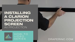 How To Installing a Clarion Projection Screen by Draper Inc [upl. by Josy124]